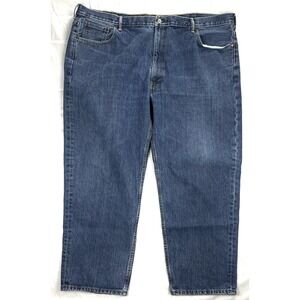 GUC Levi's 550 Relaxed Fit Mens 50x30 Dark Wash Tapered Denim Big & Tall Jeans